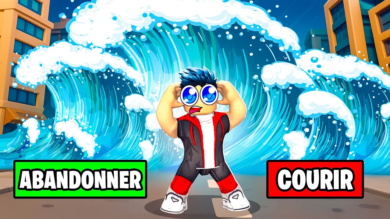 FUYEZ VITE 🏃‍♂️ ! NE LAISSEZ PAS LE TSUNAMI VOUS SUBMERGER 🌊 ☠️ 😱 !!! ROBLOX