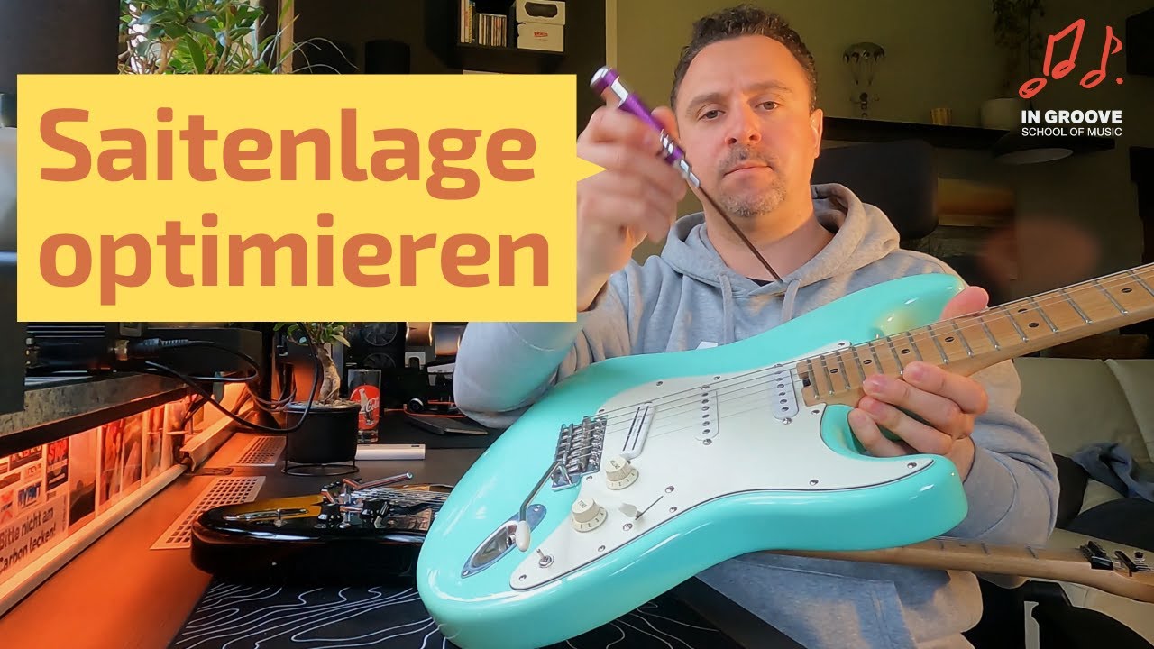 E-Gitarre selbst optimal einstellen : Die Saitenlage