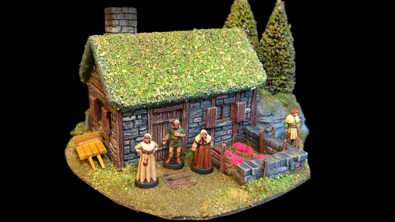 DIORAMA CASA MEDIEVAL para fantasía medieval y Rol D&D