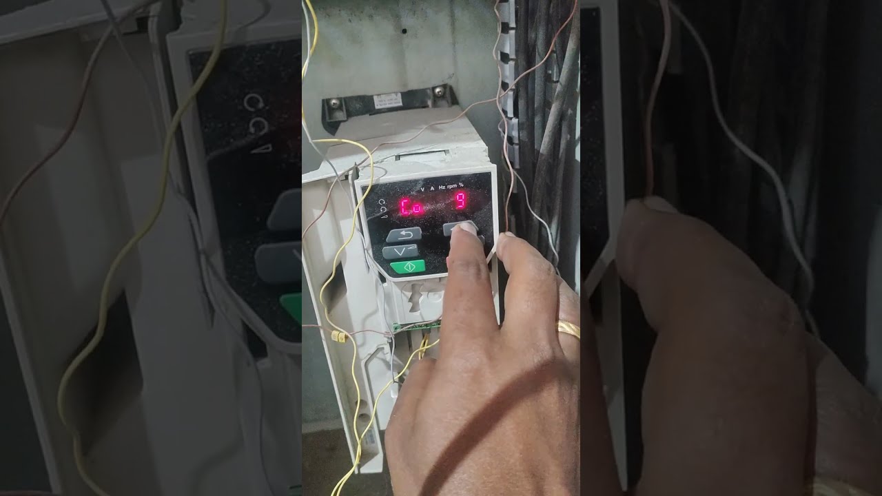 Emerson VFD parameter edit and save after repairing #schneider #vfd #repair #industrial #electric
