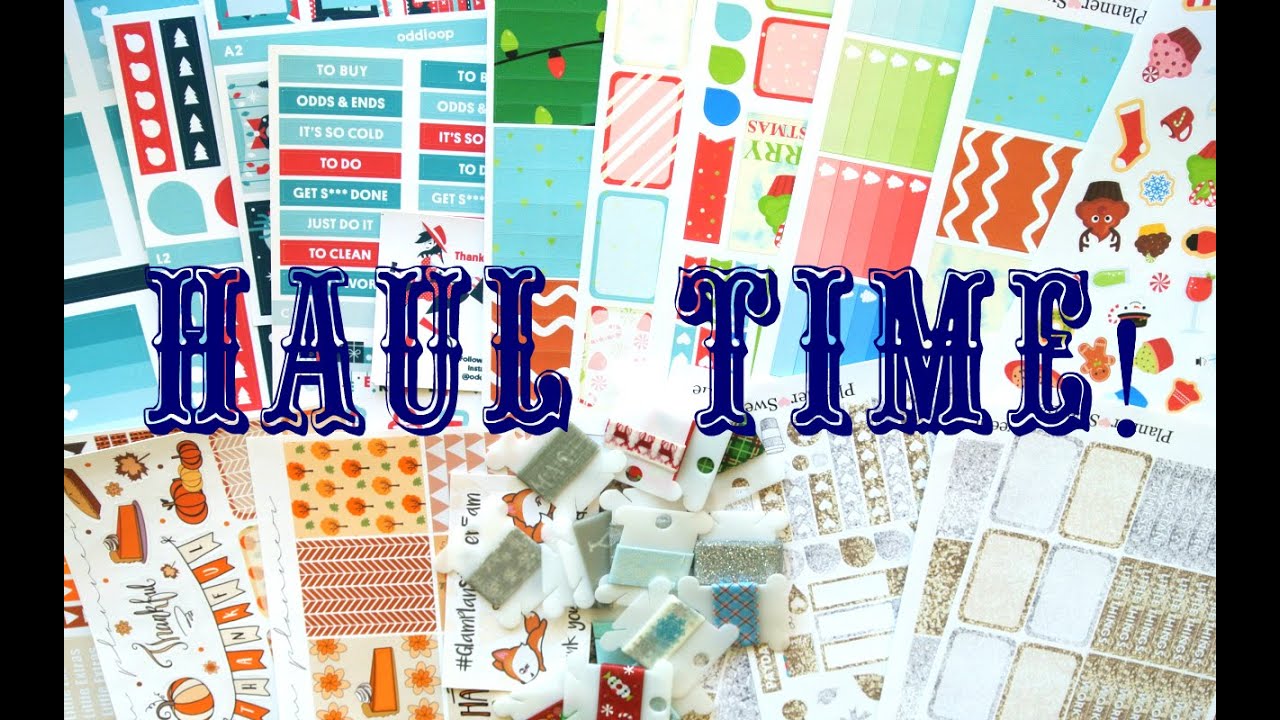 Etsy Sticker Haul ~ GlamPlanner, PlannerSweetie, Oddloop, PaperPiecesofLove