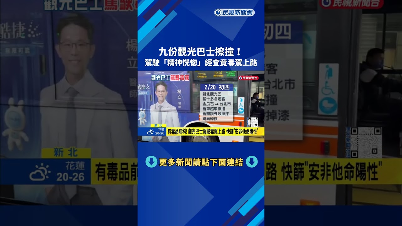 九份觀光巴士過年載客出車禍 駕駛經查