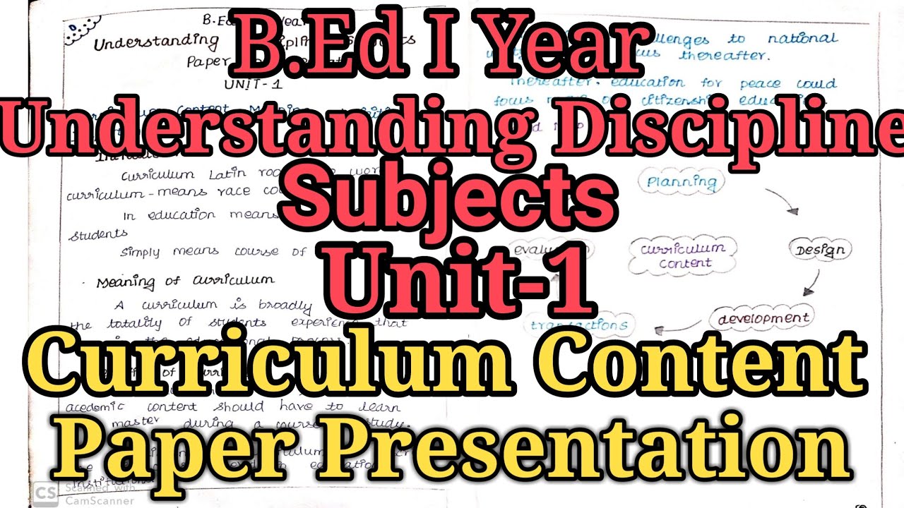 Curriculum Content Meaning definition Importance in Tamil  Explanation Paper Presentation Unit-1