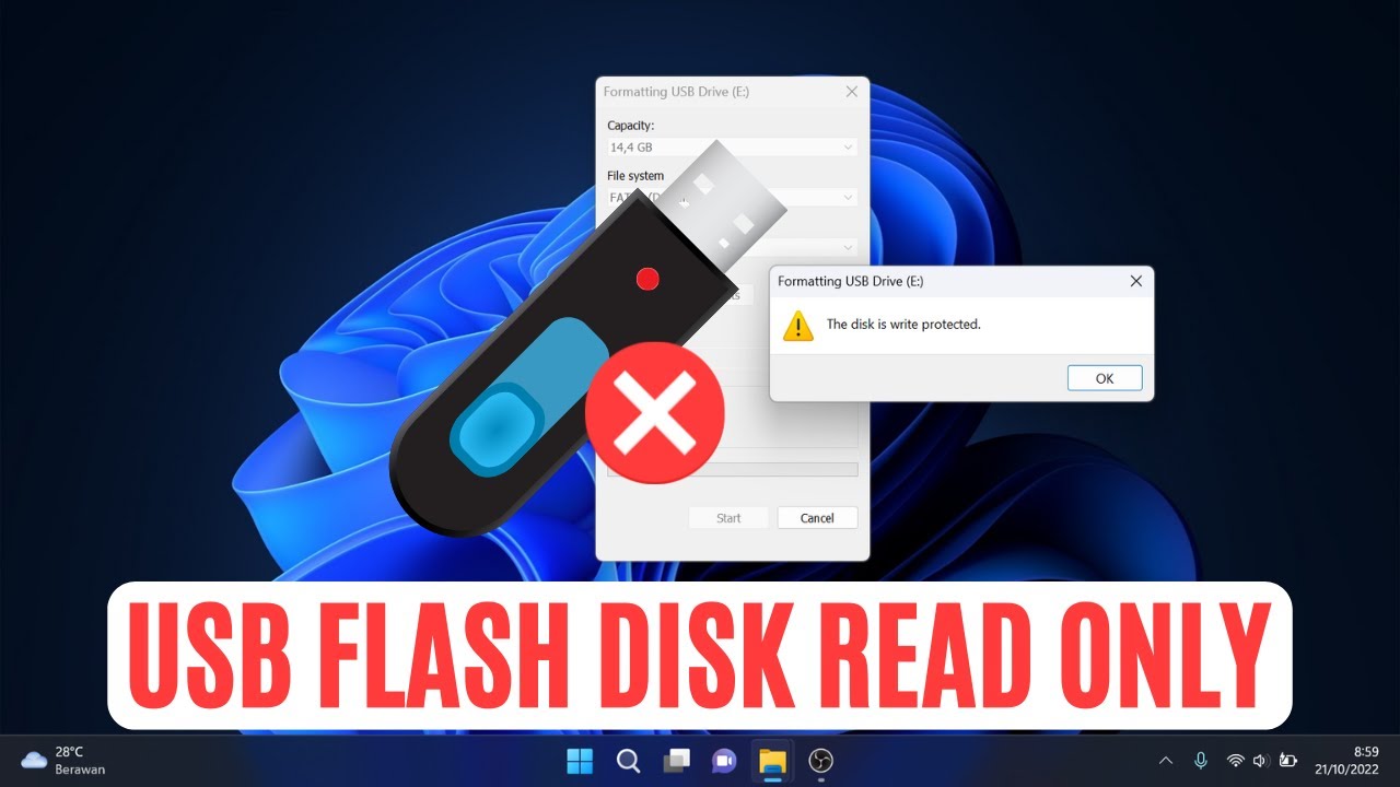 Memperbaiki USB Flash Disk Read Only Dan Write Protected