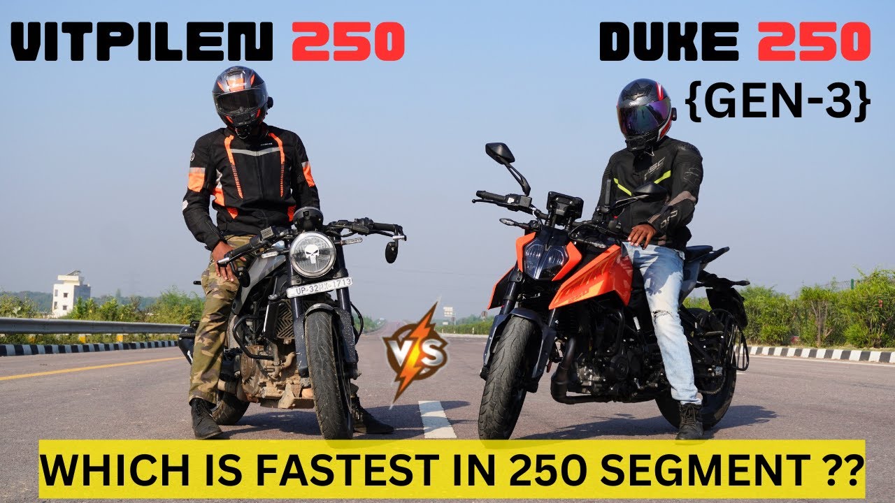 2024 KTM Duke 250 vs Vitpilen 250 {BS6} Drag Race 🔥🔥 | Which is Fastest in 250cc Segment ?? |