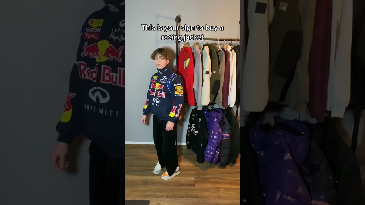 Red Bull Racing Jacket #racingjacket #formula1 #f1 #jacket #fashionstyle #vintagestyle #redbull