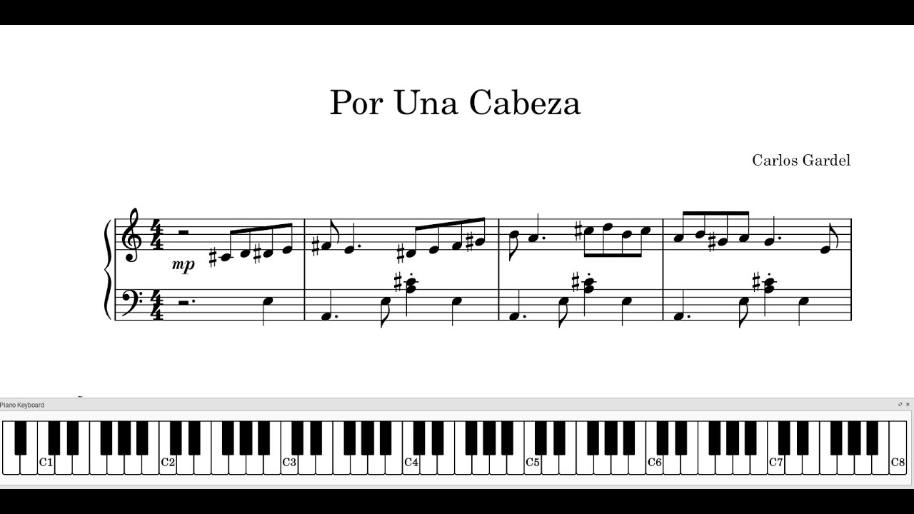 Por Una Cabeza - Free Sheet Music