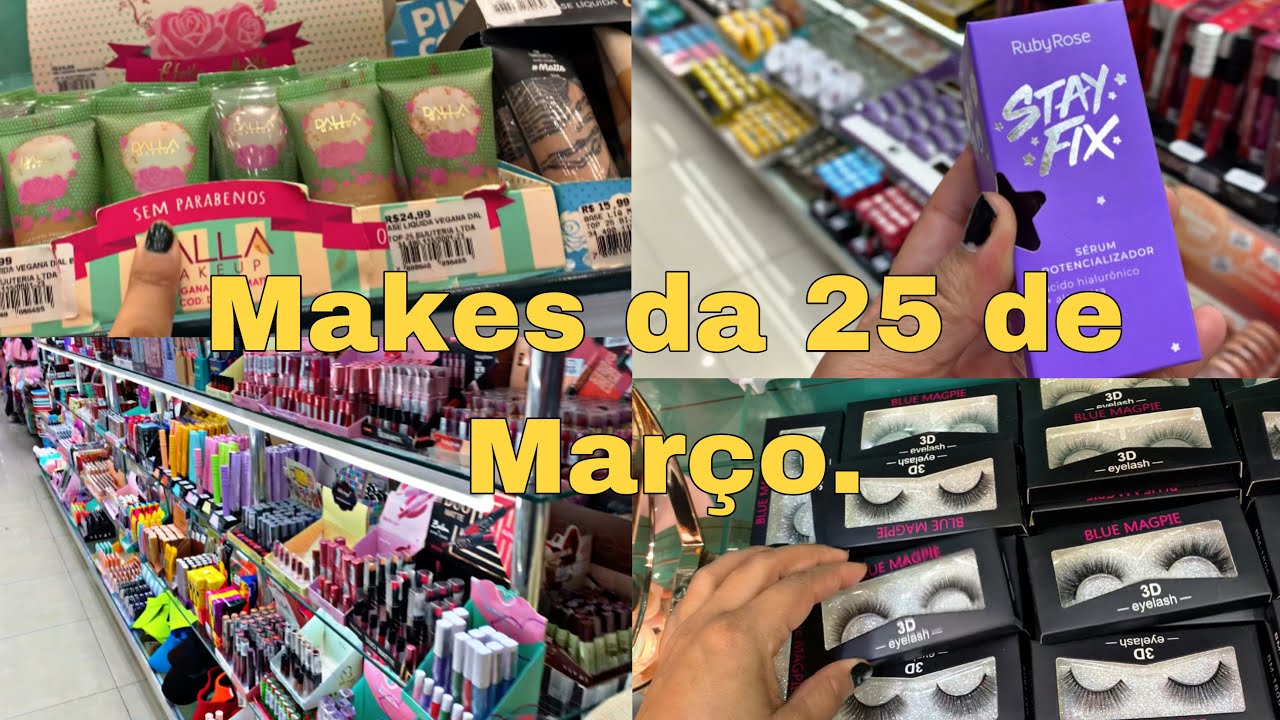 COMPRINHAS DE MAKE NA 25 DE MAR&Ccedil;O - VLOG 😱😍