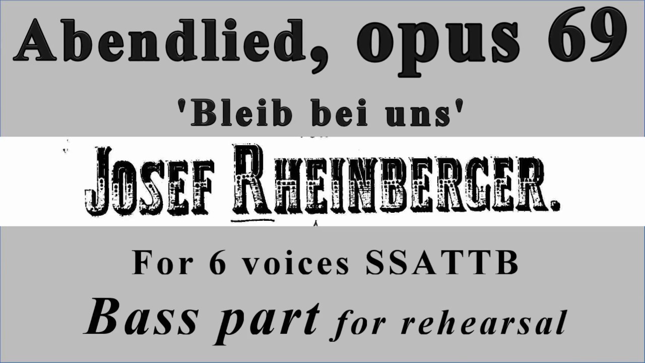 Abendlied Bass part