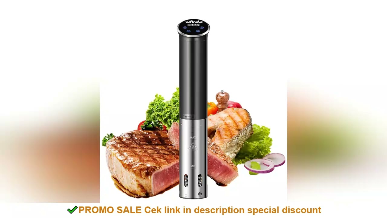 1100W Vacuum Sous Vide Cooker IPX7 Waterproof Slow Cooker with Digital Display LCD Touch Immersion C