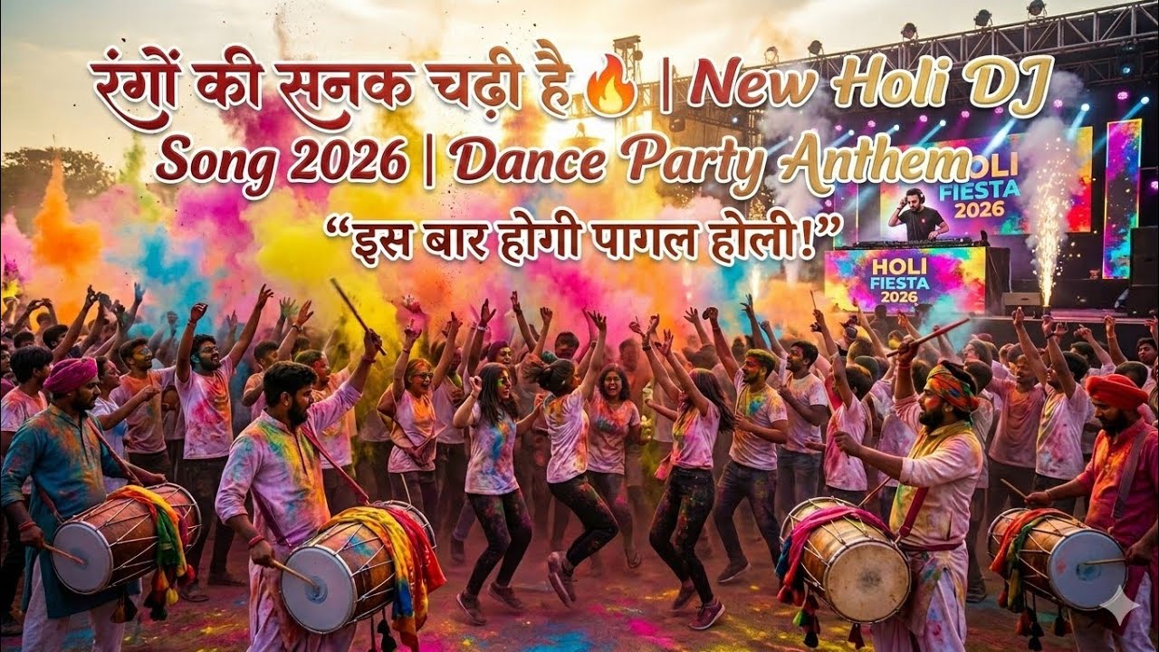 रंगों की सनक चढ़ी है 🔥 | New Holi DJ Song 2026 | Dance Party Anthem