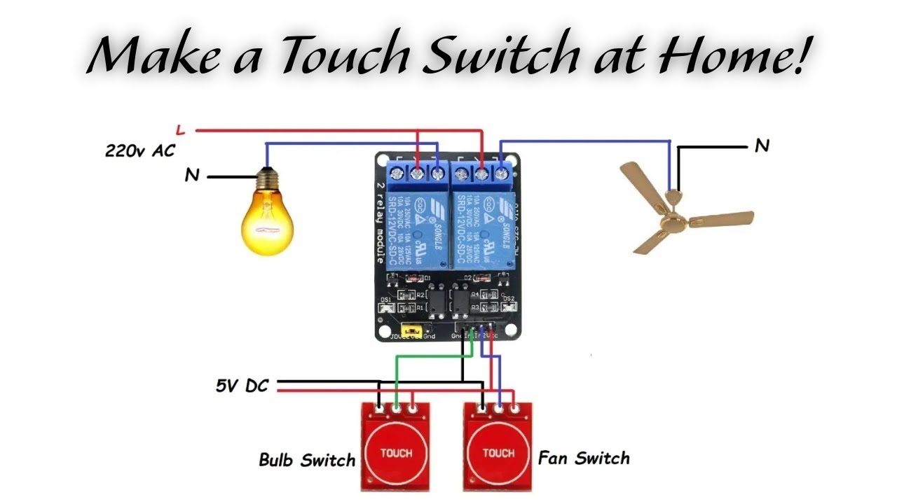 Make a Touch Switch at Home! | DIY Relay & Touch Sensor Project
