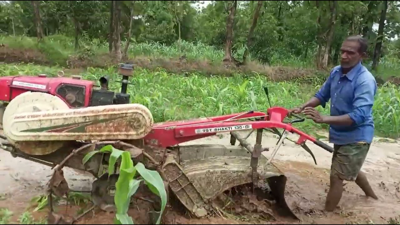 vst shakti 130 di power tiller से चावल 🌾 के खेत की puddling suru |vst power tiller