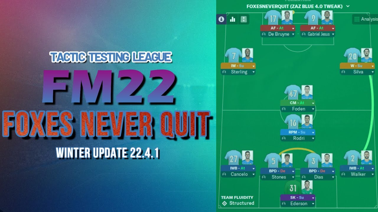 Tactic Testing League - FOXES NEVER QUIT - FM22 - Football Manager 2022