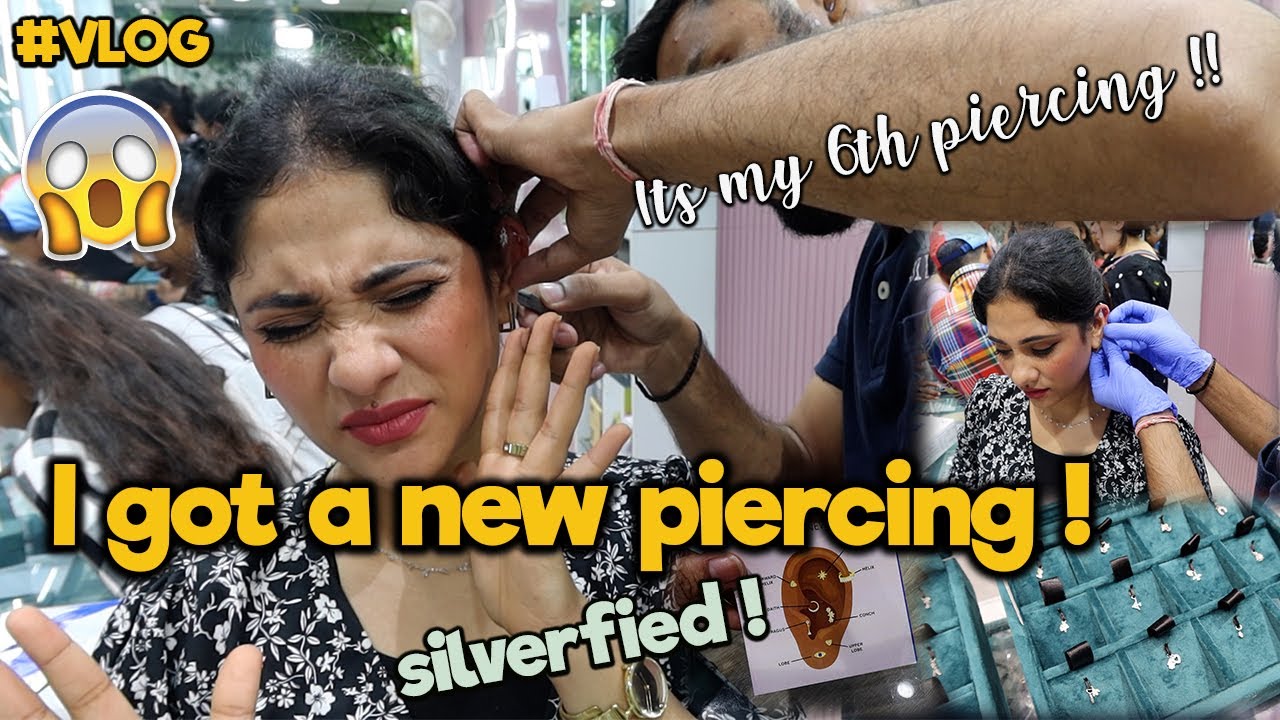 Vlog : I Got A new piercing👂|| it my 6 piercing damn god 🥵or kamakshi ne karwai??