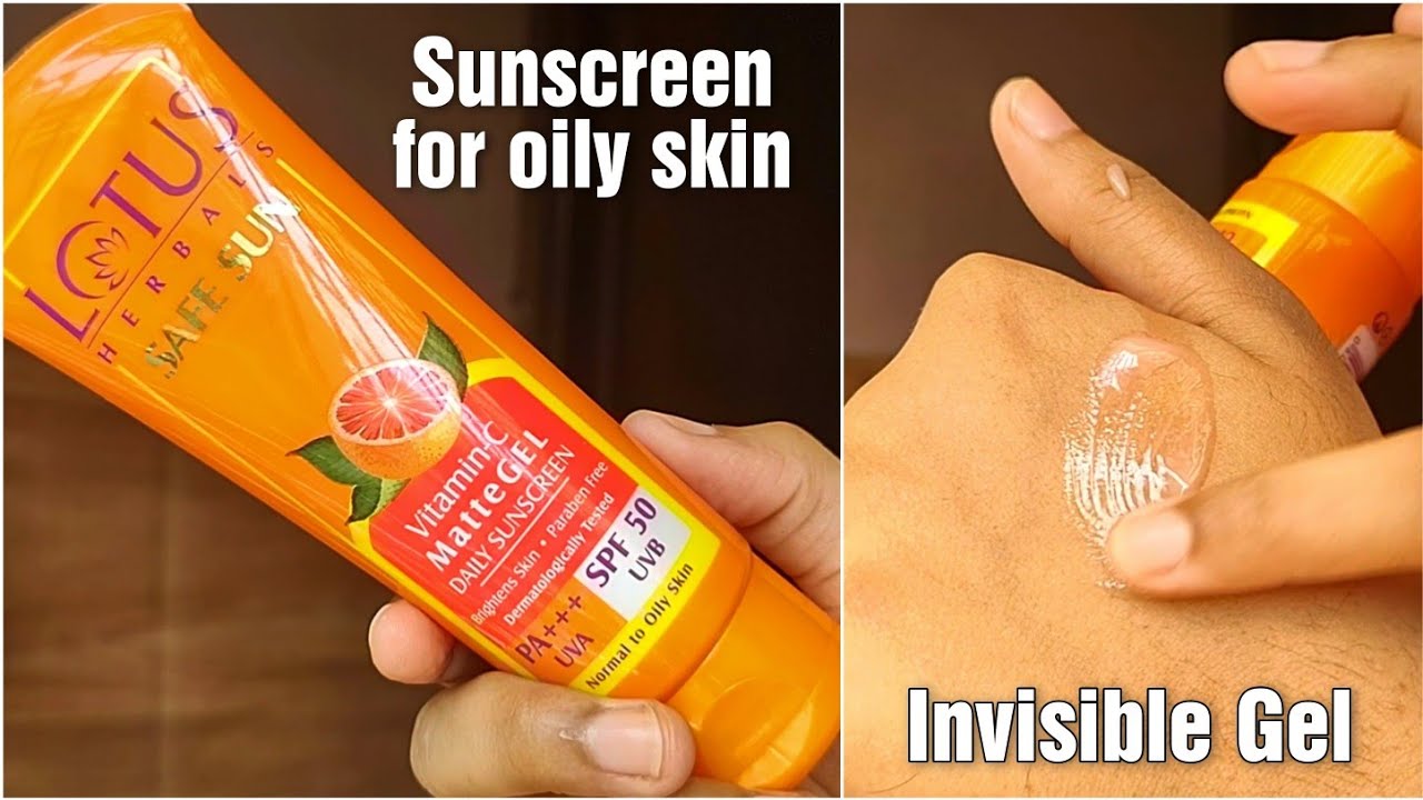 GEL BASED SUNSCREEN❓Lotus Herbals Vitamin C Matte Gel Sunscreen Review✨Lotus Sunscreen for Oily Skin
