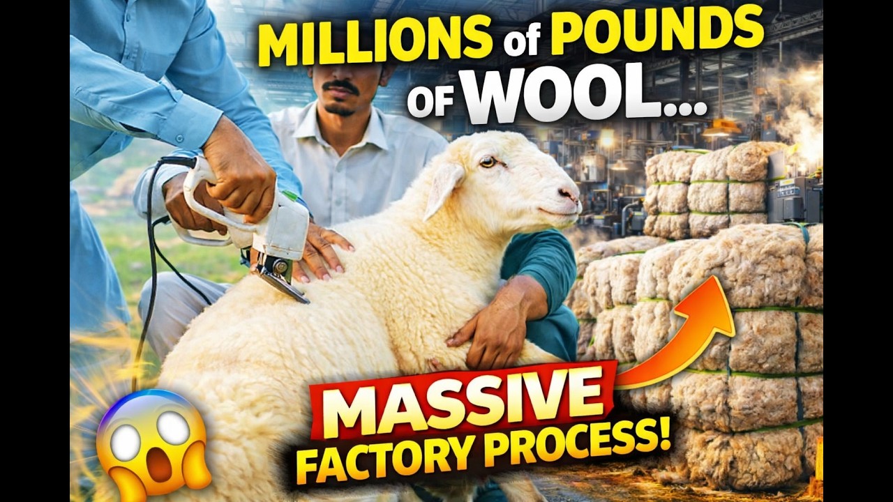 How Millions of Pounds of Sheep Wool Are Turned Into Clothes | Massive Factory Process!