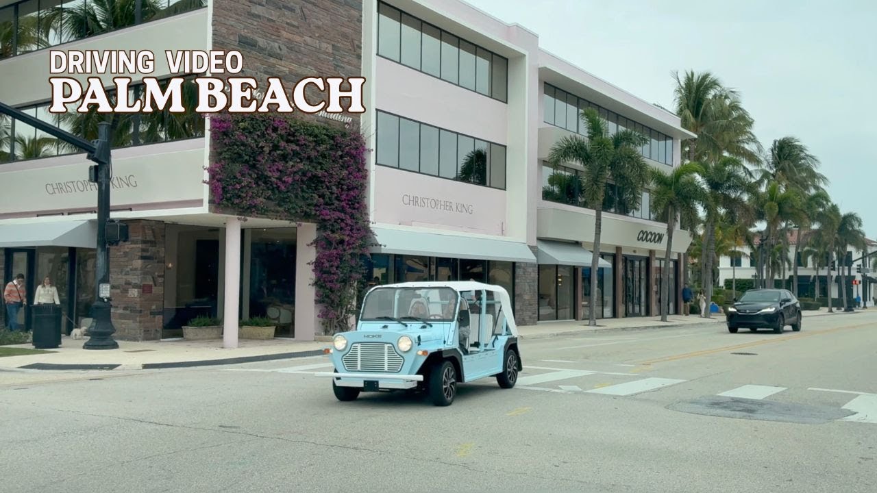Driving in Palm Beach, Florida.  Video 405 MannyMoto1