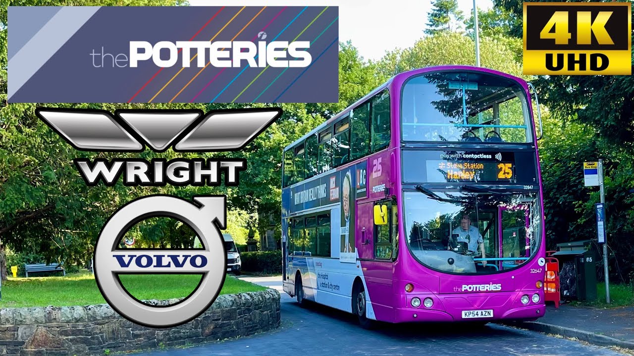 [First Potteries: 25 Keele University to Hanley via Newcastle] Wright Eclipse Gemini VolvoB7TL 32647