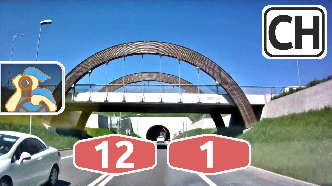 Suisse. A12, A1 (E27). [ Broc - Bern ]