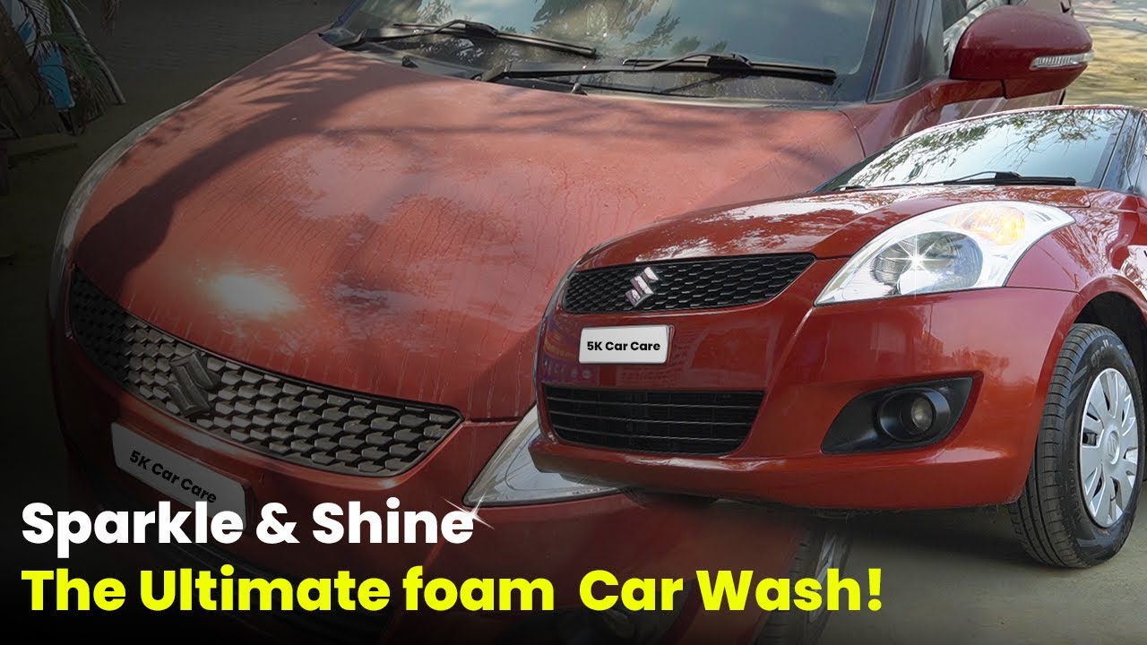 🚗 Red Swift Car Foam Wash – Deep Clean & Shine | 5K Car Care #carwash #autodetailing #carcleaning