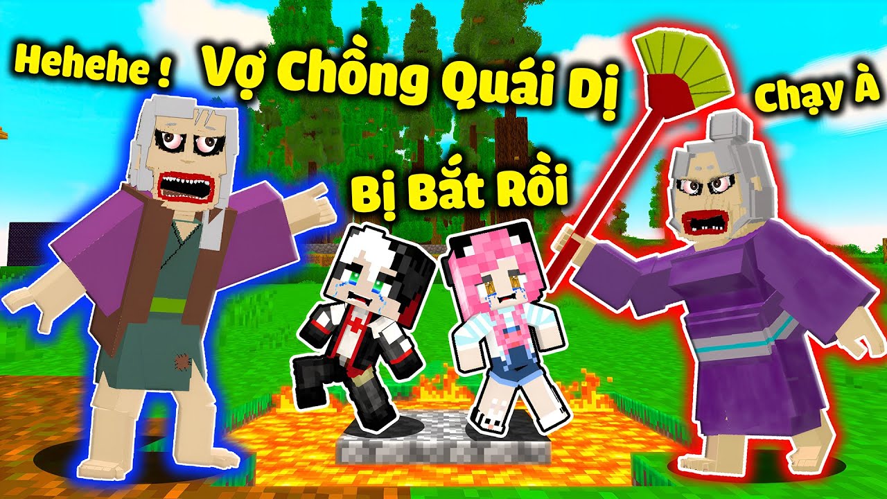 MỀU GIẢI CỨU CHỊ PANDA KHỎI VỢ CHỒNG QUÁI DỊ TRONG MINECRAFT*REDHOOD PHÁT HIỆN PANDA BỊ ĐÁNH GHEN
