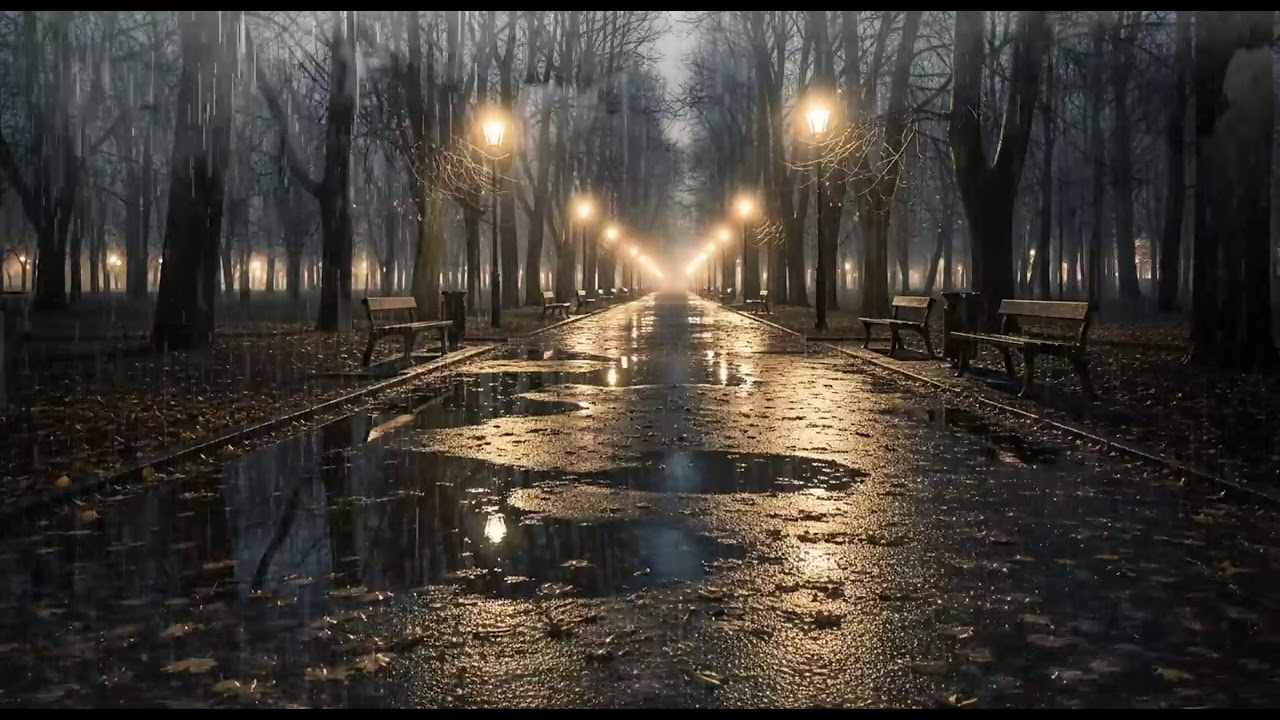 Peaceful Mind Rest ⚡ Heavy Rain & Calm Thunder
