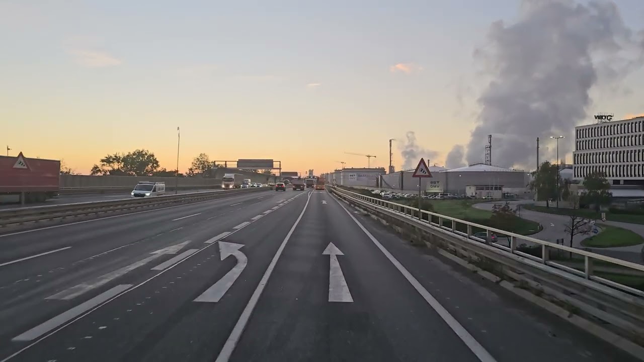 312 4K POV Real Truck Driving MAN TGX 520 Austria Wien to Slovakia Bratislava Senec