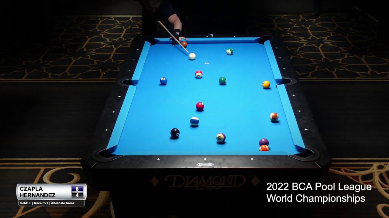 B. CZAPLA vs A. HERNANDEZ ▸ 2022 BCA Pool League World Championships CSI 8-Ball Singles W1-22