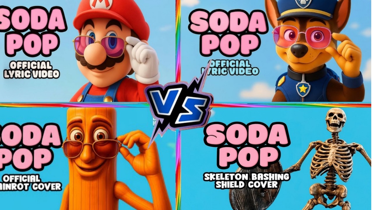 SODA POP Battle: MARIO 🆚️CHASE 🆚️ SKELETON 🆚️ TUNG TUNG SAHUR