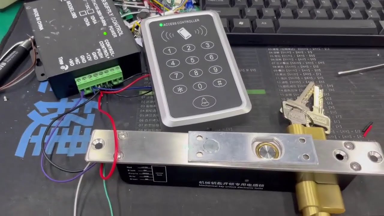 Electric Cylinder Lock Alloy Magnetic Deadbolt Time Delay Fail Secure Mortise Drop Bolt Lock