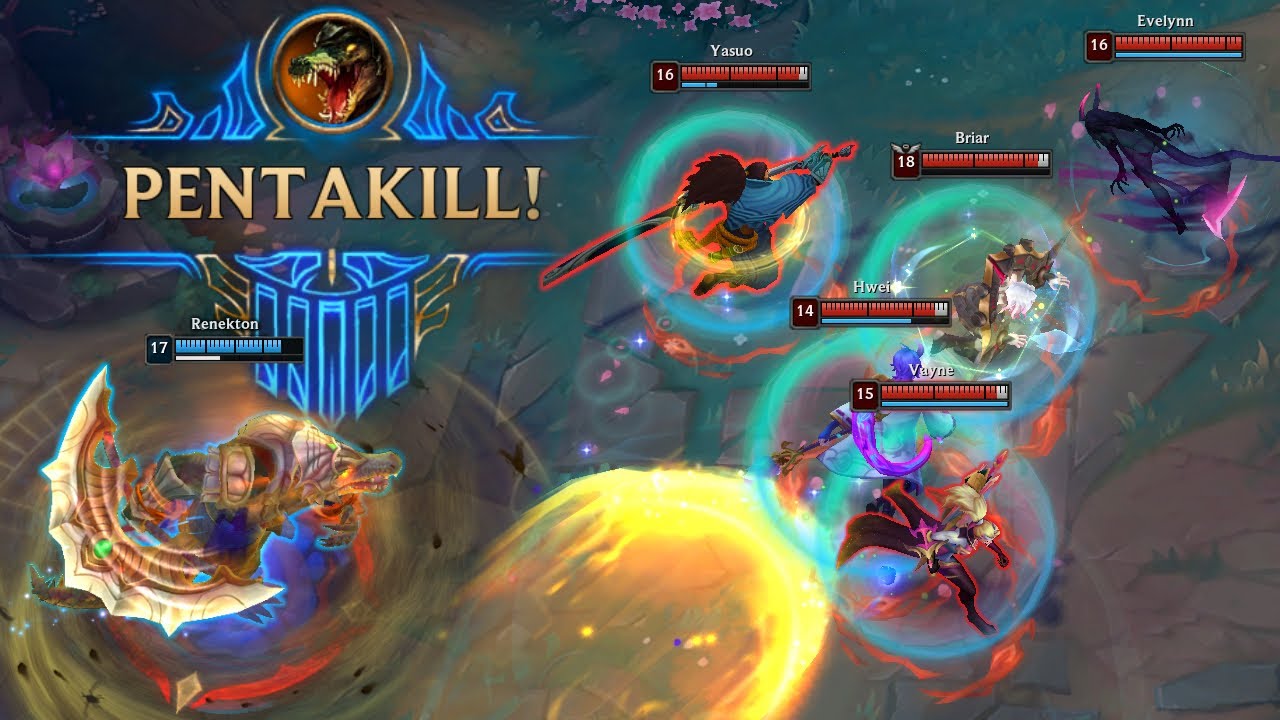 Best PENTAKILL LoL Montage (Baron Steal, Graves, Renekton, Kled, Brand, Udyr, Yone) #428
