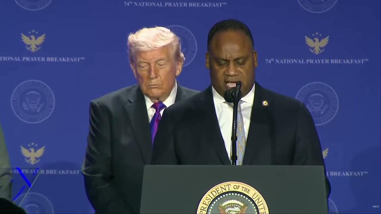 Congressman Jonathan Jackson's offers prayer at the National Prayer Breakfast 2026