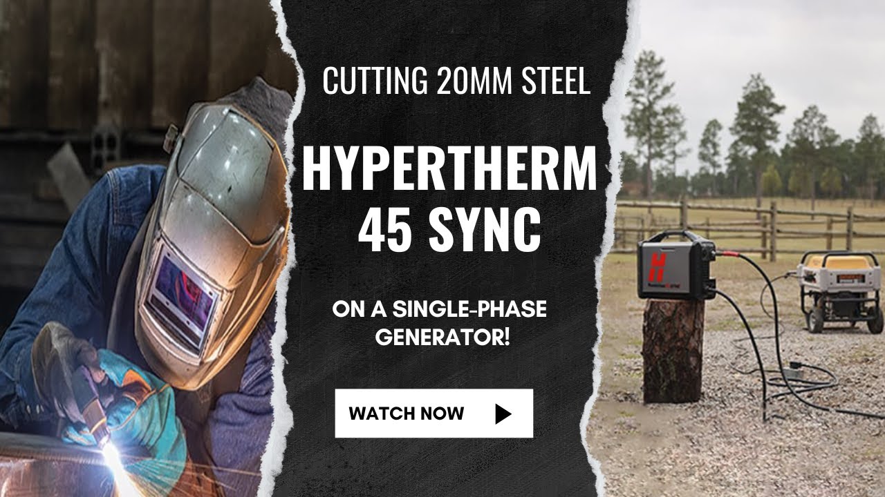 🚀 Hypertherm 45 Sync: Cutting Through 20mm Steel Plate on a Single-Phase Generator! 🔥