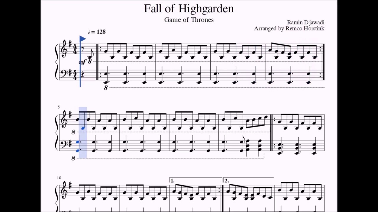 Game of Thrones: 'The Queen's Justice' piano + sheets (s07e03 credits soundtrack by Ramin Djawadi)
