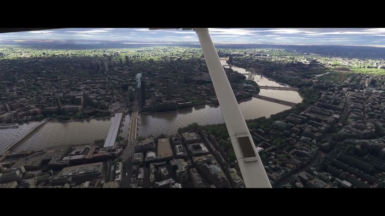 VFR Flug über London in der Cessna, im MSFS 2024