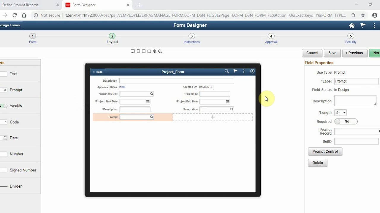 PeopleSoft Forms - Demo Technology2Enjoy