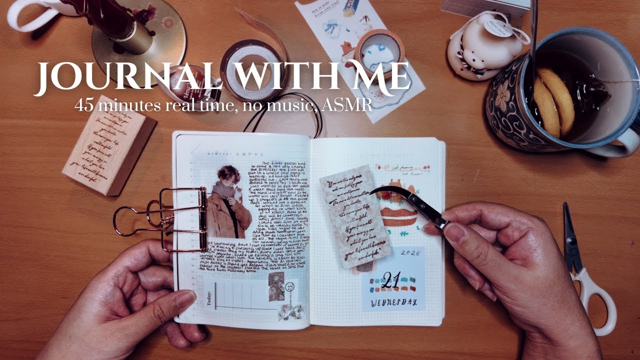 Journal with Me ASMR | real time, cozy decorating, no music