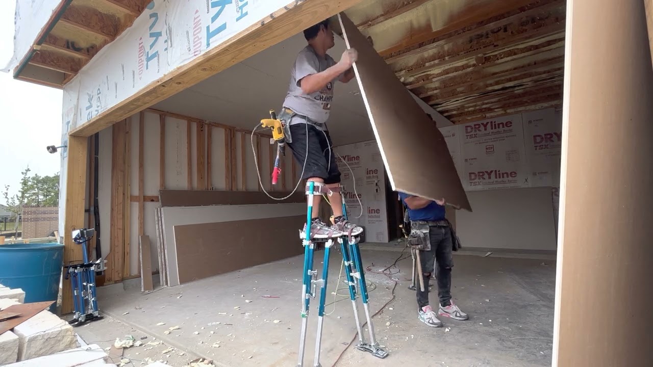 Instalando drywall en un garage 💪👌💯💯💯