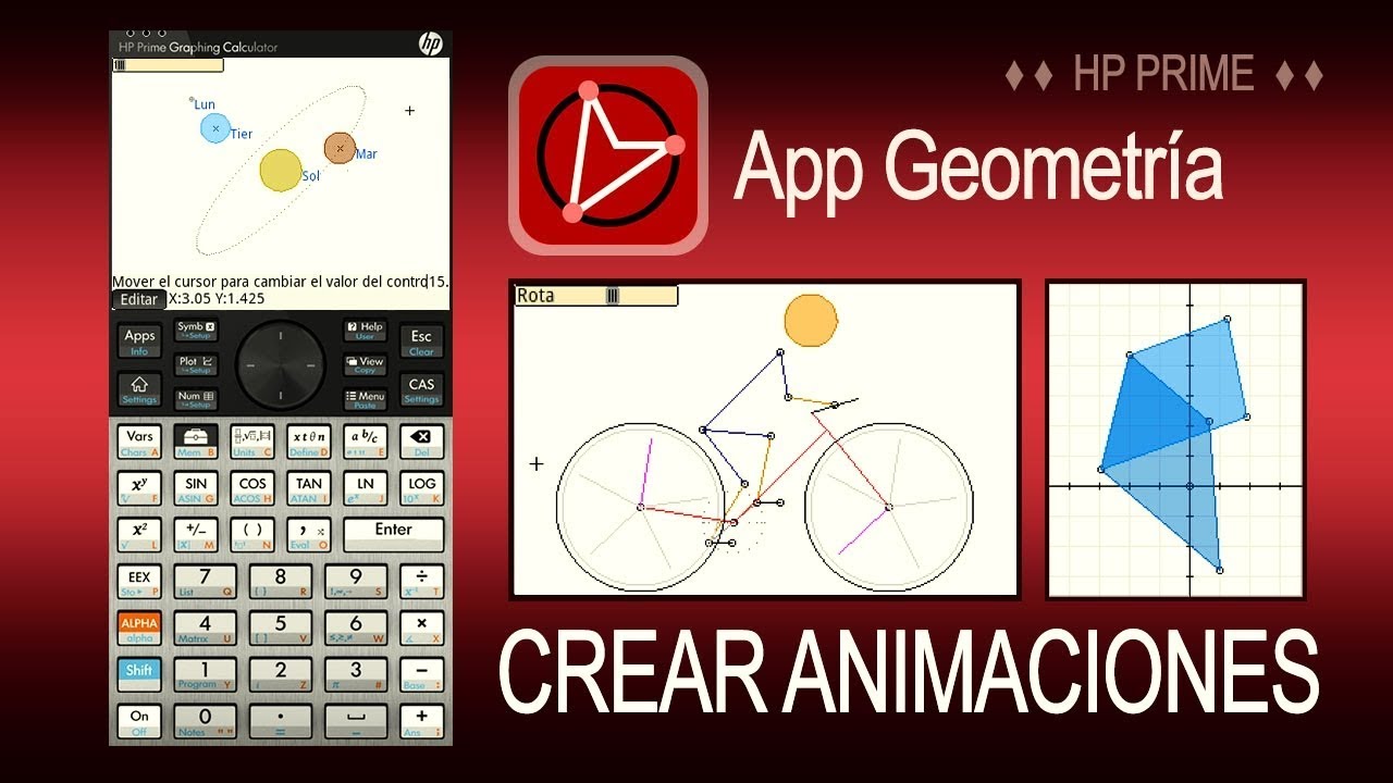 HP Prime - App Geometría | Crear animaciones I