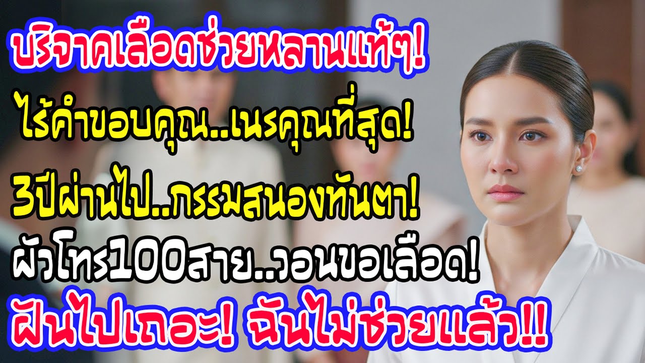 ให้เลือด400ccช่วยหลานไร้คำขอบคุณ 3ปีต่อมาเด็กโคม่า ญาติสามีโทรหาฉัน100สายอ้อนวอนขอเลือด!
