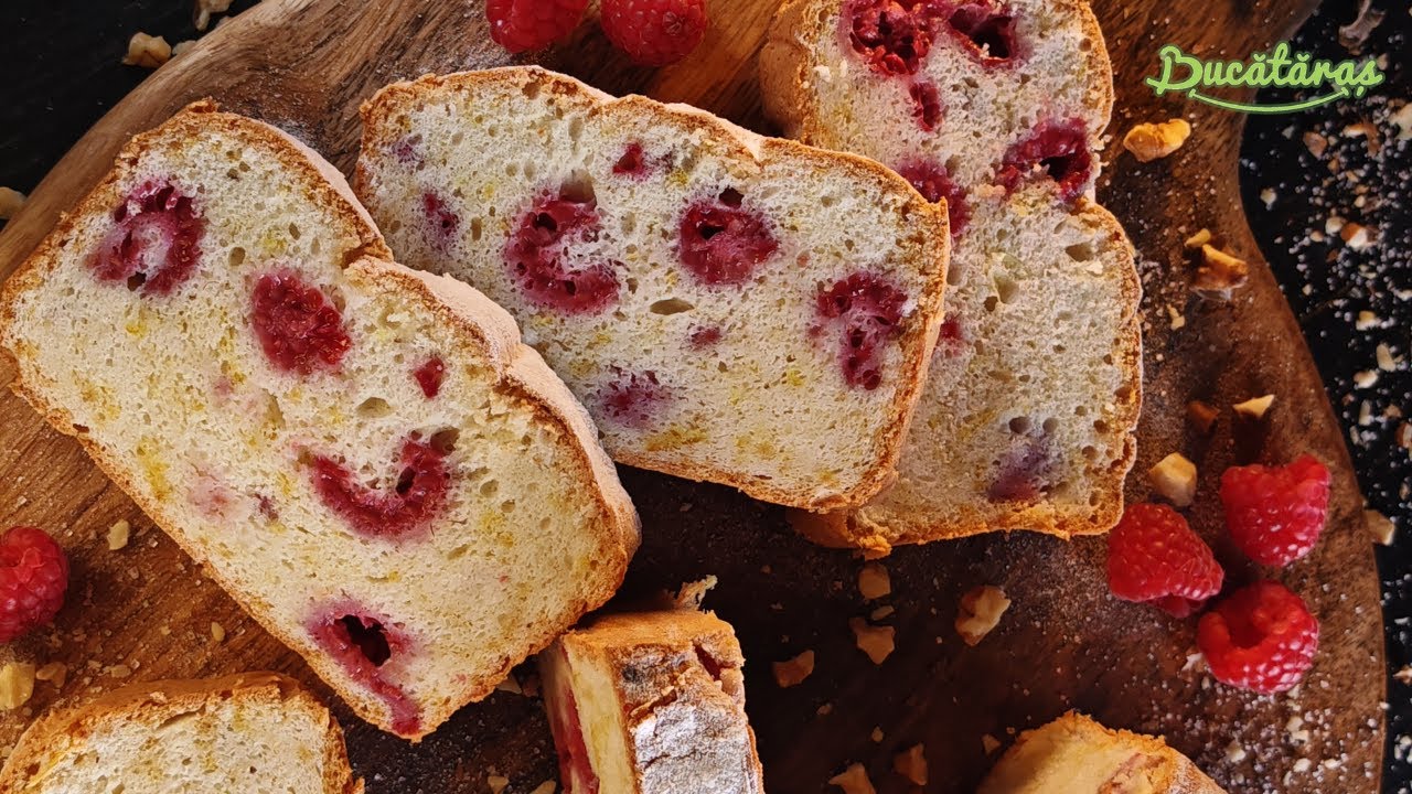 Chec din albusuri cu zmeura si lamaie - Deliciu aromat si pufos
