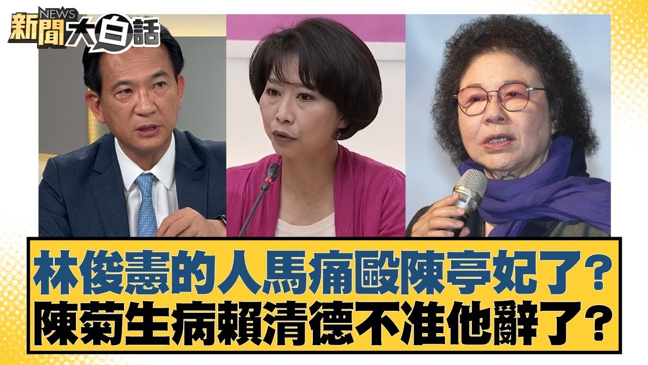 林俊憲的人馬痛毆陳亭妃了？陳菊生病賴清德不準他辭了？【#新聞大白話】20260101-3｜#羅旺哲 #徐弘庭 #陳揮文