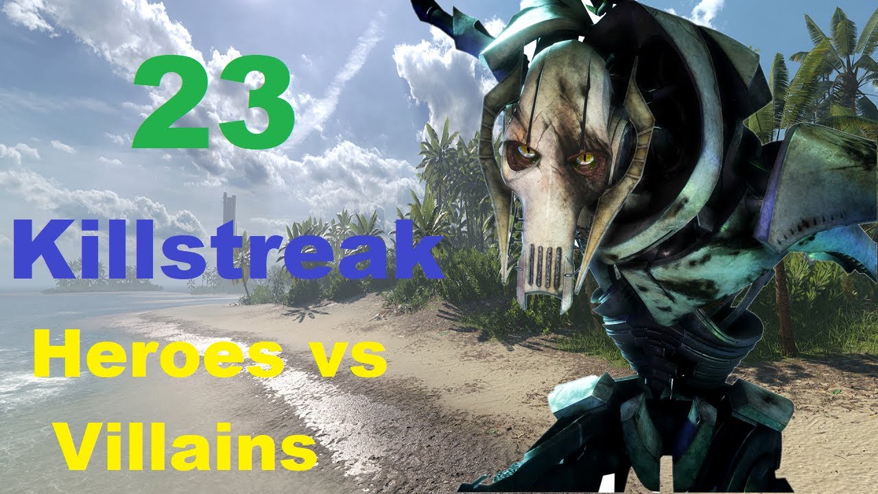 Star Wars Battlefront 2 - General Grievous 23 Killstreak in Heroes vs Villains (Scarif)