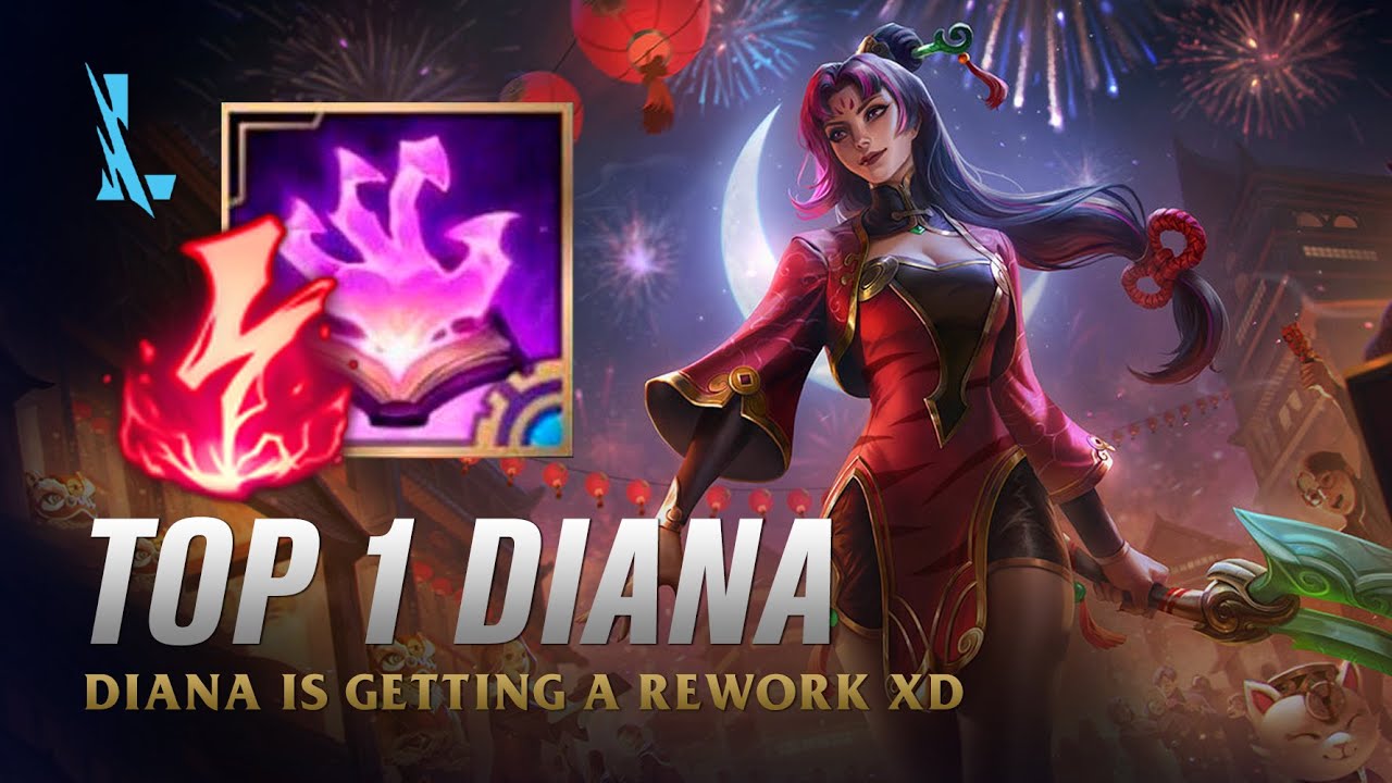 Wild Rift DIANA - TOP 1 Firecracker Diana S15 Ranked Gameplay + Build