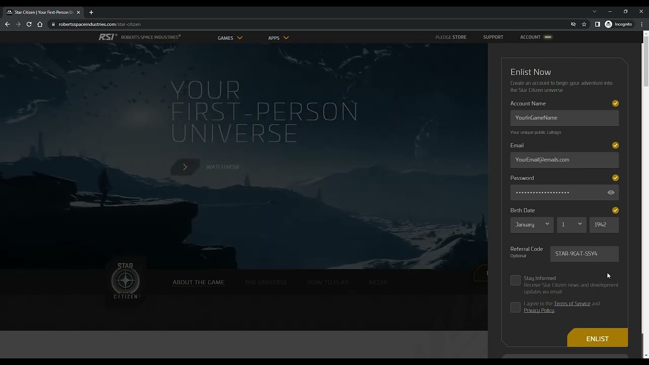 STAR CITIZEN REFERRAL CODE - How to use the Star Citizen referral code to get referral rewards