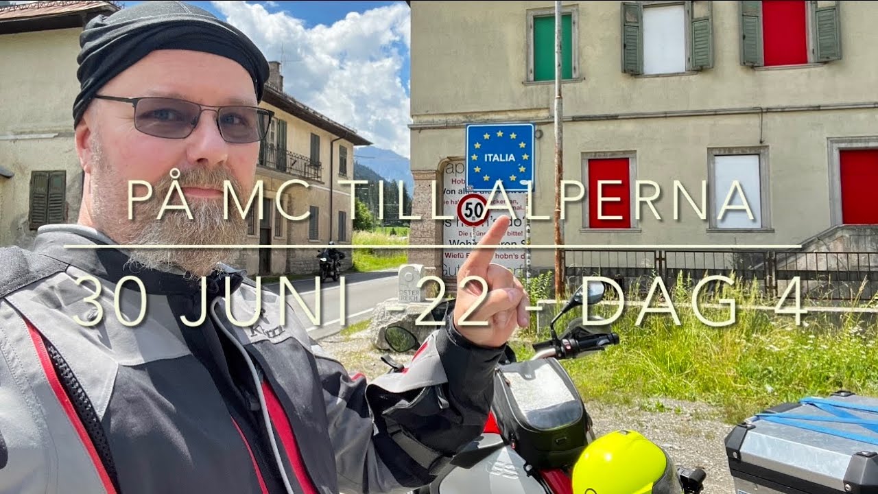 På MC till Alperna Dag 4. 30 Juni -22. Vilse i Italien och värmeslag.