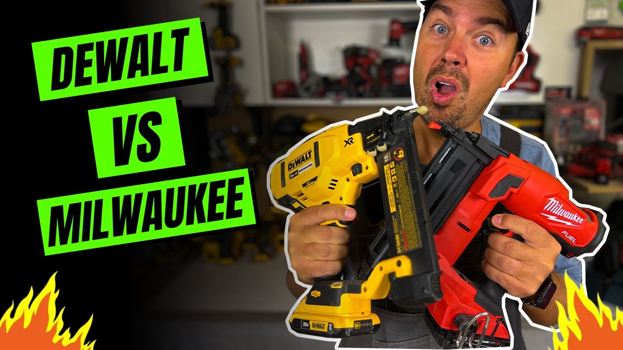 Поединок гвоздей! Dewalt против Milwaukee