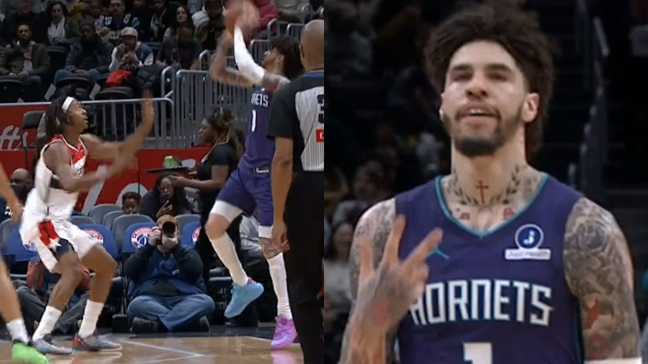 LaMelo Ball goes CRAZY and hits 10 threes in 3 quarters vs Wizards & 4 straight