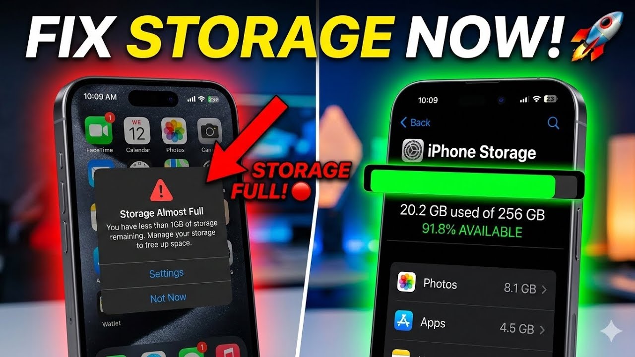 iPhone Storage Full? Fix Without Reset! 🔥 (100% Working)